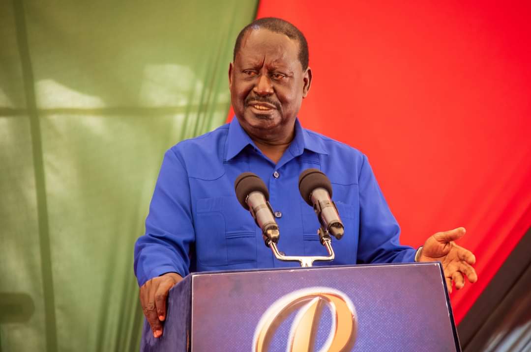 File image of Azimio Leader Raila Odinga.